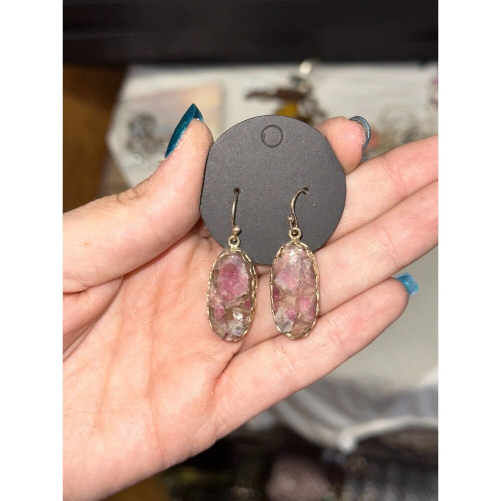 Pink Tourmaline .925 Sterling Silver Earrings